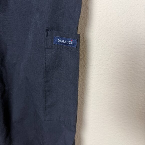 Dagacci Straight Wide Leg Black Scrubs Pants Size Small - Picture 3 of 9